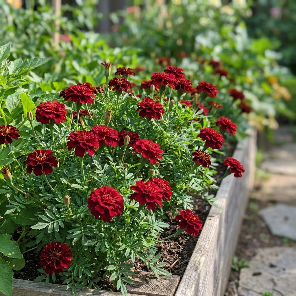 Dunkelrote Studentenblumen Samen – Zierpflanze für Garten und Balkon