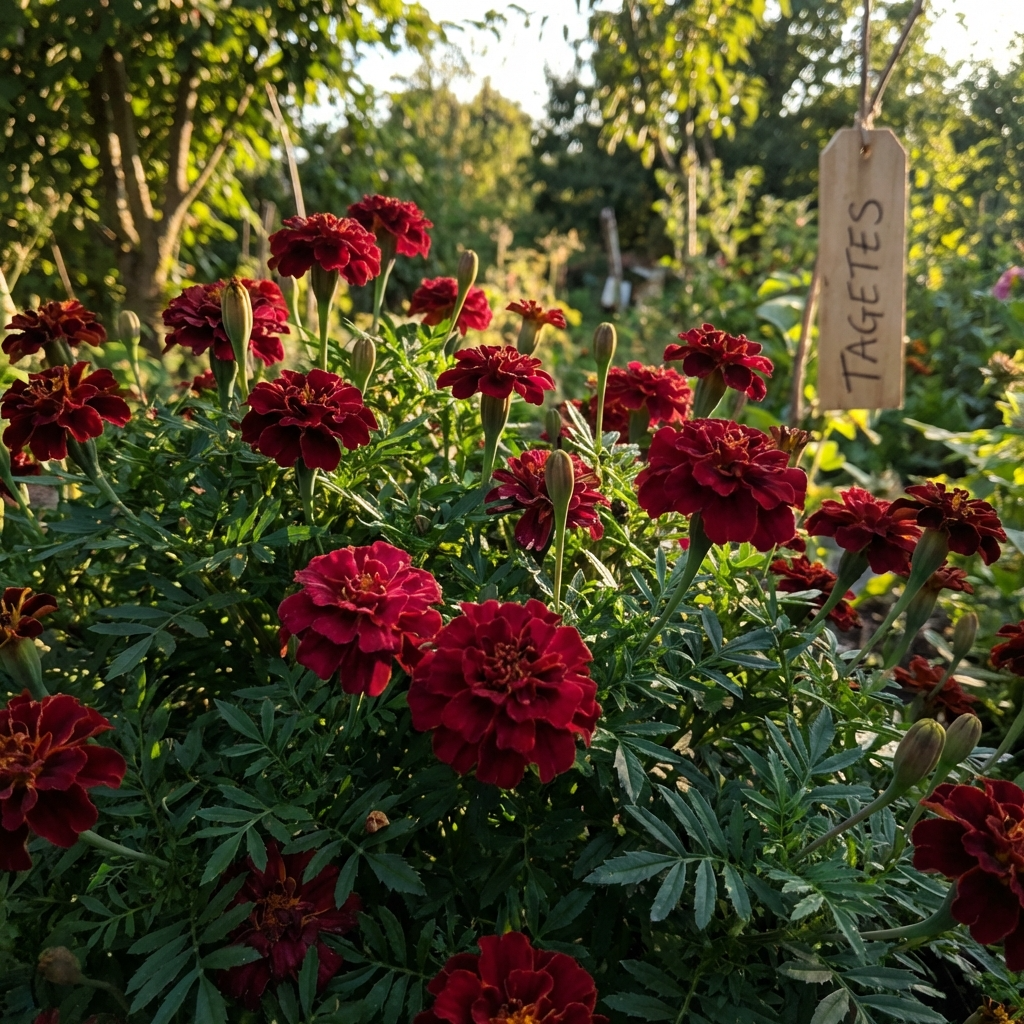 Dunkelrote Studentenblumen Samen – Zierpflanze für den Garten