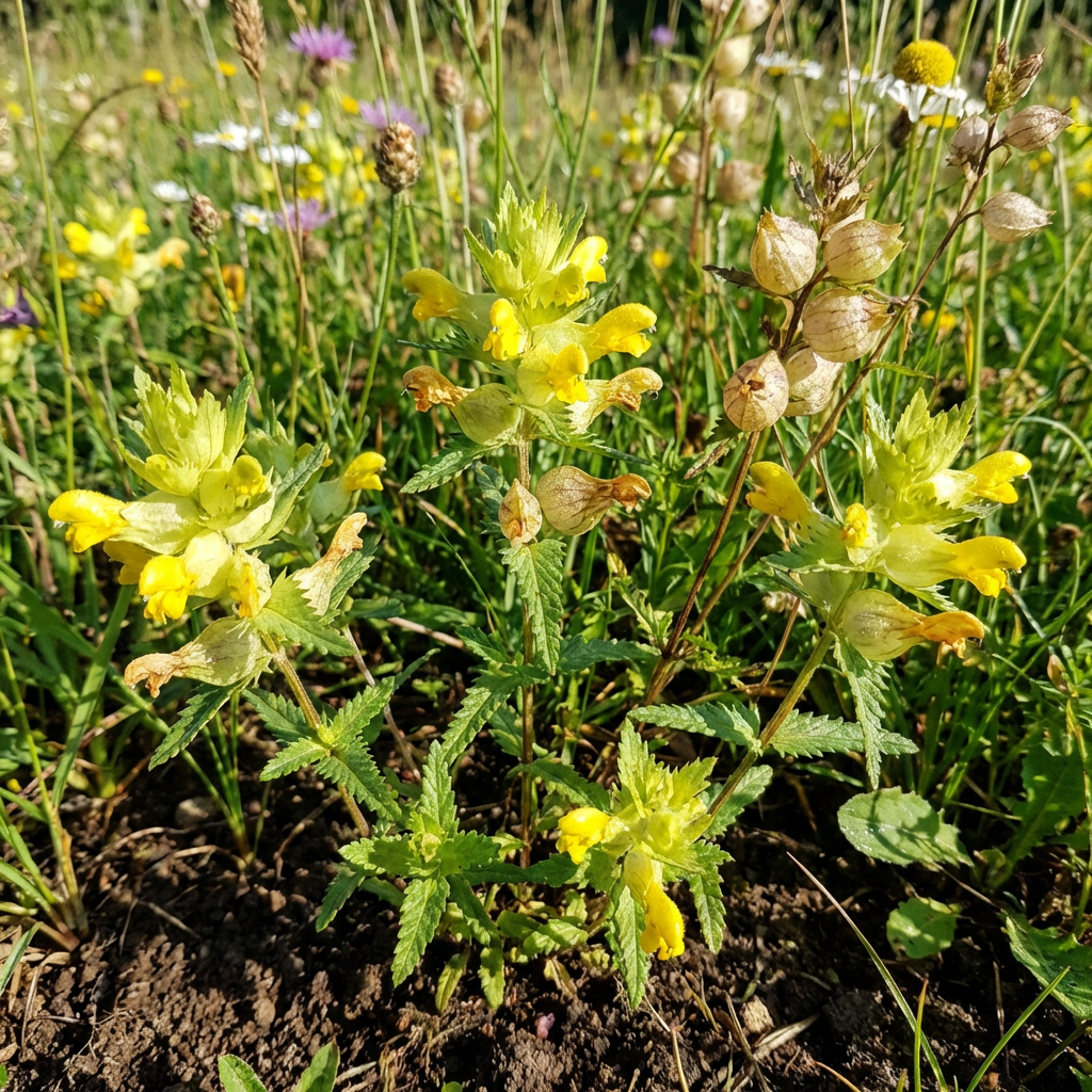 Gelb Rattle Blumensamen zur Aussaat – Traditionssorte – ohne Gentechnik – Keimung Wildblume Samen Meadows & Bestäuber Gärten
