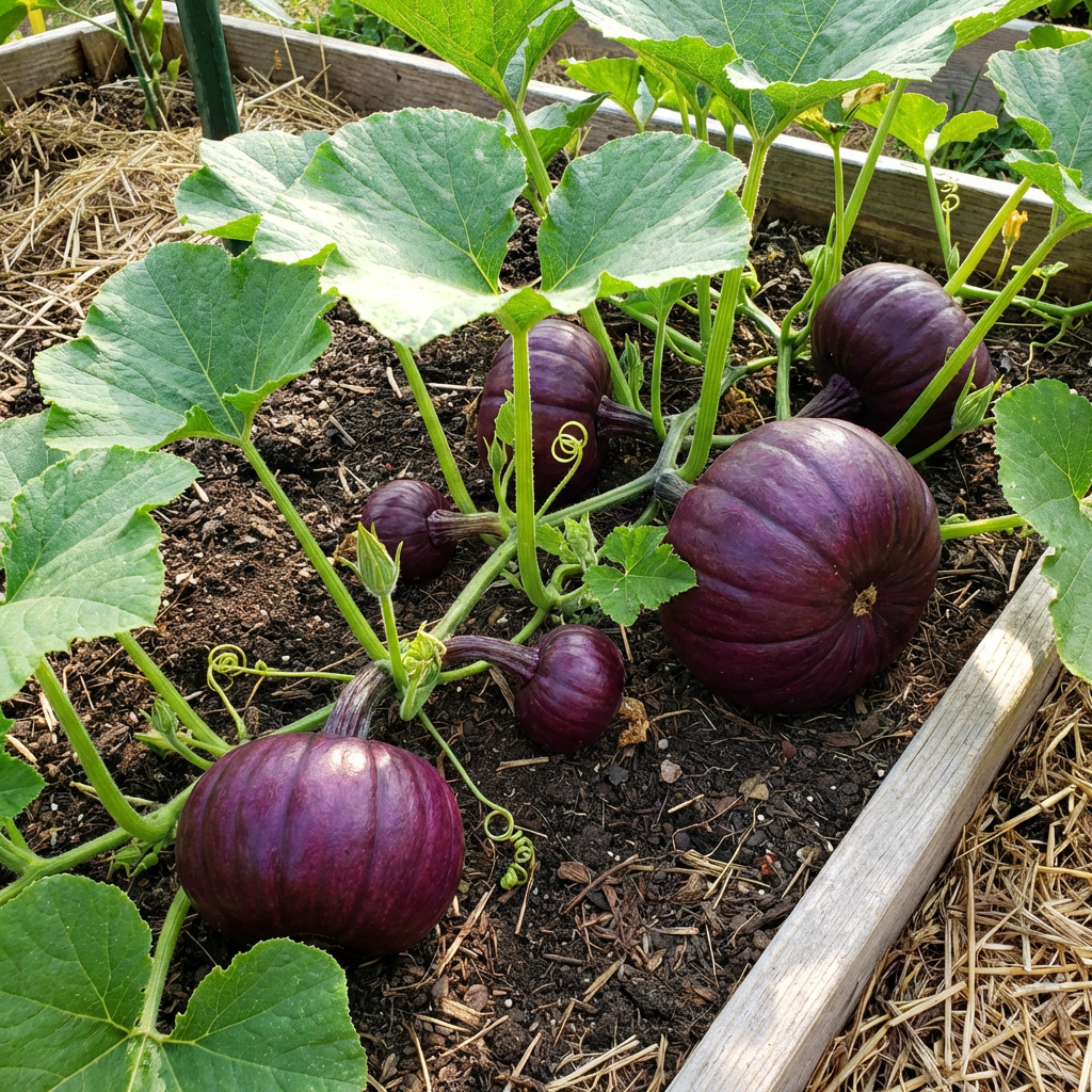 Lila Pumpkin Samen for Home Garden Growing with Decorative and Culinary Variety