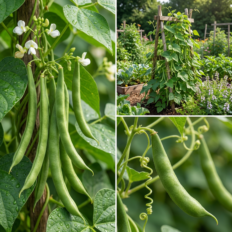Missouri Wonder Pole Bean Samen for Home Garden Climbing Green Bean Variety