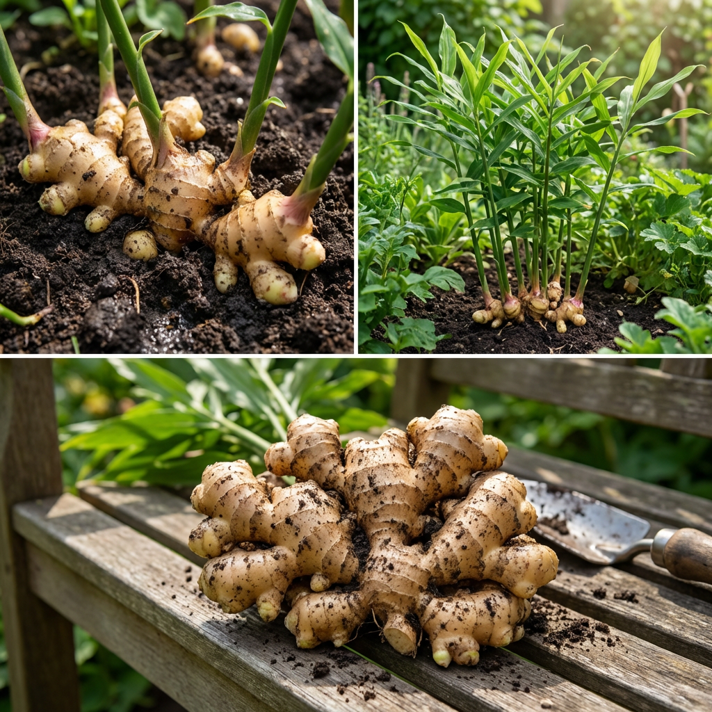 Ginger Root Rhizomes for Home Garden Growing and Traditional Cultivation