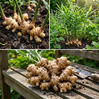 Ginger Root Rhizomes for Home Garden Growing and Traditional Cultivation