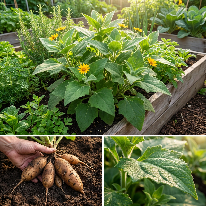 Semi di Smallanthus sonchifolius, yacon, per la coltivazione nell’orto domestico