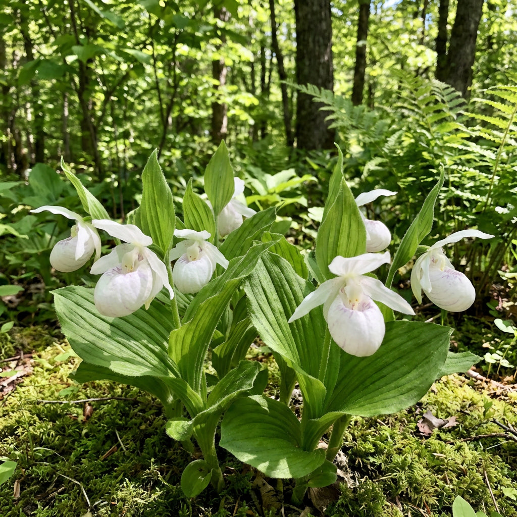 Cypripedium acaule Weiß Lady’s Slipper Blumensamen zur Aussaat – Traditionssorte – ohne Gentechnik – Keimung Samen