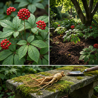 korean ginseng samen für traditional garden growing and botanical collection
