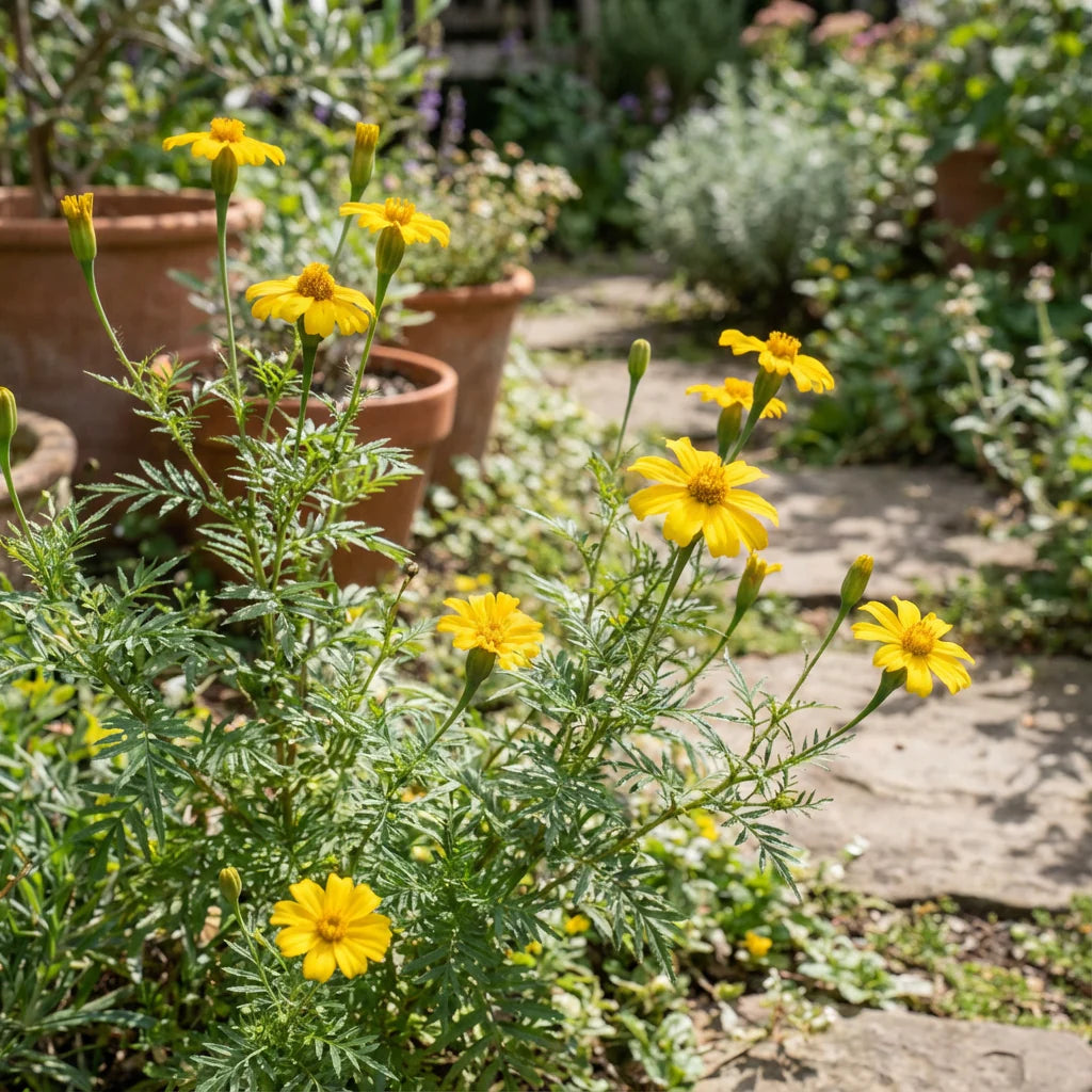 Gelb Tagetes Lemmonii Blumensamen zur Aussaat – Bestäuber freundlich – Traditionssorte & ohne Gentechnik Samen Hausgarten