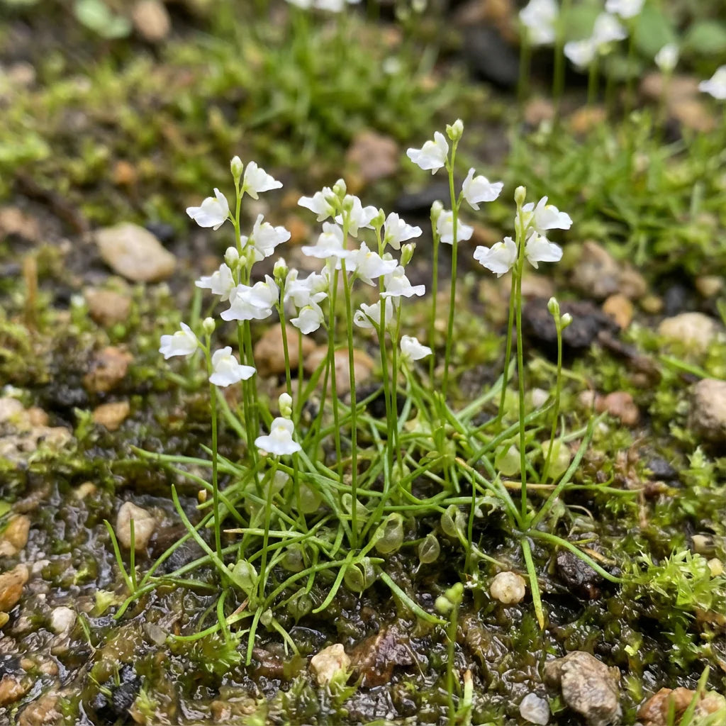 Weiß Utricularia Bisquamata Blumensamen zur Aussaat – kompakt Wuchs – Traditionssorte & ohne Gentechnik Samen Hausgarten
