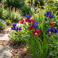 Blau Rot Sparaxis Blumensamen zur Aussaat – hochwertige Qualitäts- – Traditionssorte & ohne Gentechnik Samen Hausgarten