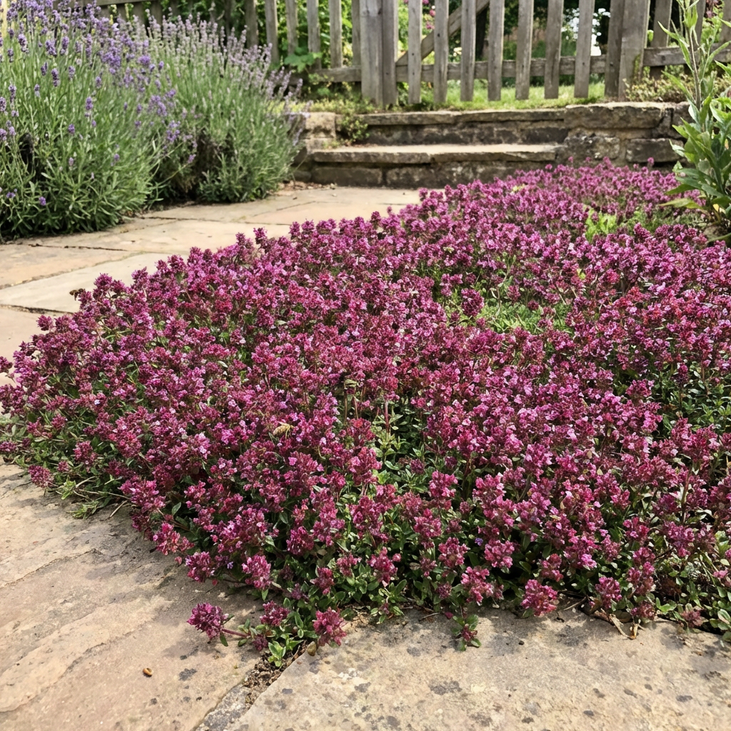 Lila Creeping Thyme Blumensamen Garten Bodendecker duftend Blüten