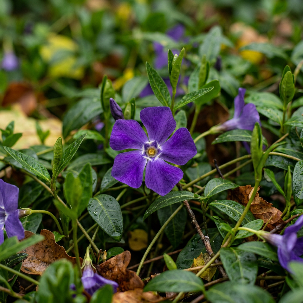Vinca Minor (Kleines Immergrün) Blumensamen – Mehrjährige Bodendeckerpflanze für den Garten