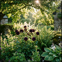 Schwarze Pompon-Dahlien Samen – Zierblumen für den Gartenanbau