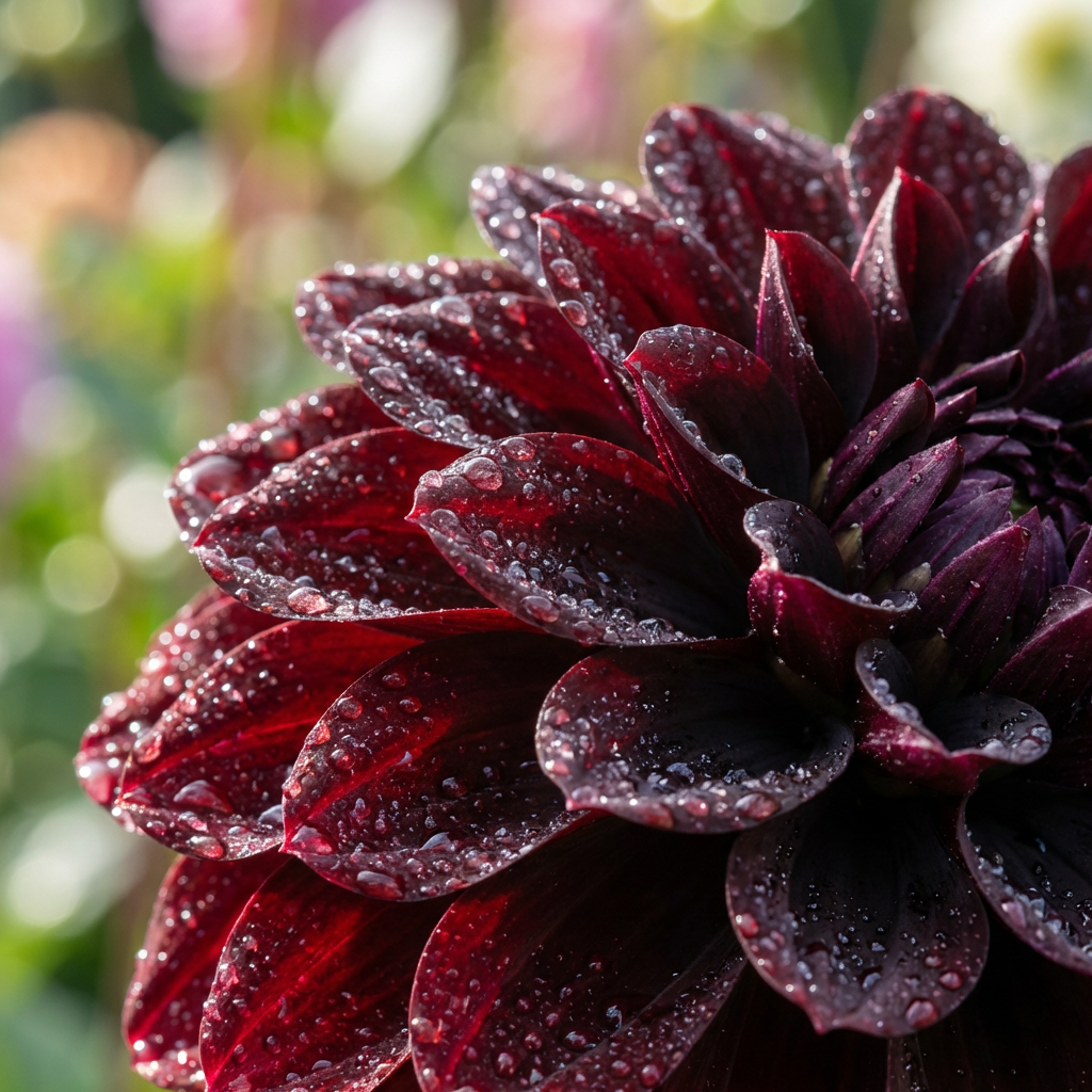 Schwarze Pompon-Dahlien Samen – Zierblumen für den Hausgarten