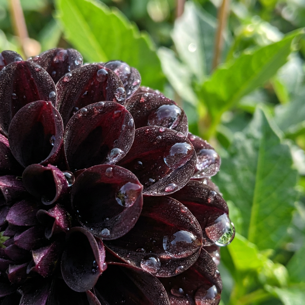 Schwarze Pompon-Dahlien Samen – Zierblumen für den Gartenanbau