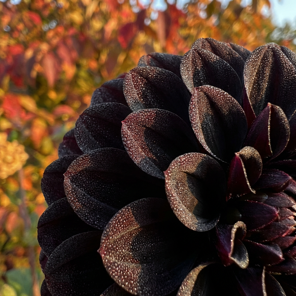 Schwarze Pompon-Dahlien Samen – Zierblumen für den Gartenanbau
