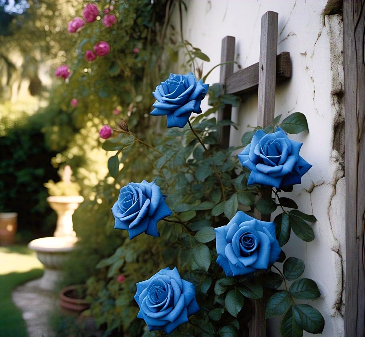 Garten sky blau climbing roses