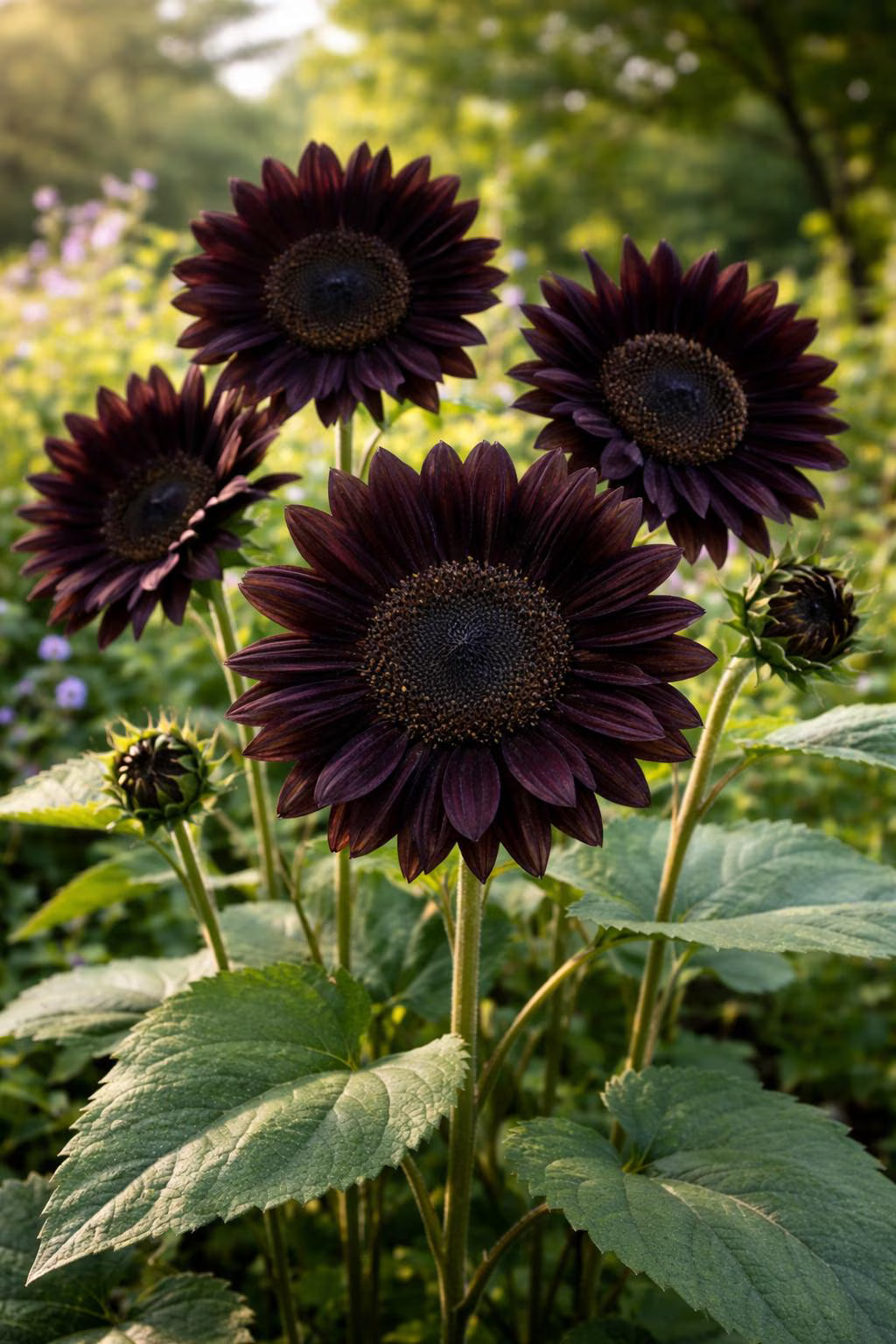 Schwarz Sonnenblume Blumensamen zur Aussaat – ideal Rabatten – Traditionssorte & ohne Gentechnik Samen Hausgarten