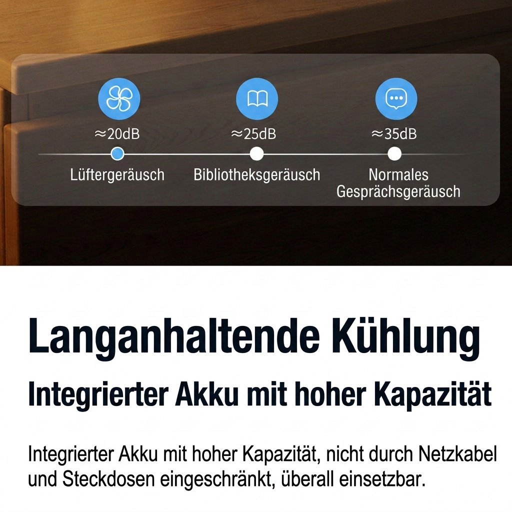Mobiler Mini Luftkühler mit Kühlnebel, Luftbefeuchter und Ventilator, USB Air Cooler für Zuhause, Büro & Schlafzimmer