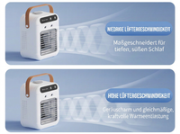 Mobiler Mini Luftkühler mit Kühlnebel, Luftbefeuchter und Ventilator, USB Air Cooler für Zuhause, Büro & Schlafzimmer