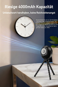 USB Octopus Kinderwagenventilator, Tragbarer Mini Ventilator mit LED-Licht, 5 Geschwindigkeitsstufen und Flexiblem Stativ für Kinderwagen, Schreibtisch & Reisen