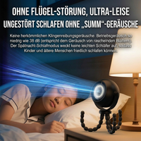 USB Octopus Kinderwagenventilator, Tragbarer Mini Ventilator mit LED-Licht, 5 Geschwindigkeitsstufen und Flexiblem Stativ für Kinderwagen, Schreibtisch & Reisen