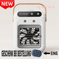 Mobiler Mini Luftkühler mit Kühlnebel, Luftbefeuchter und Ventilator, USB Air Cooler für Zuhause, Büro & Schlafzimmer