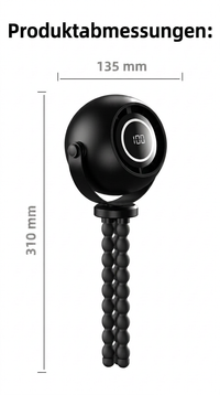 USB Octopus Kinderwagenventilator, Tragbarer Mini Ventilator mit LED-Licht, 5 Geschwindigkeitsstufen und Flexiblem Stativ für Kinderwagen, Schreibtisch & Reisen