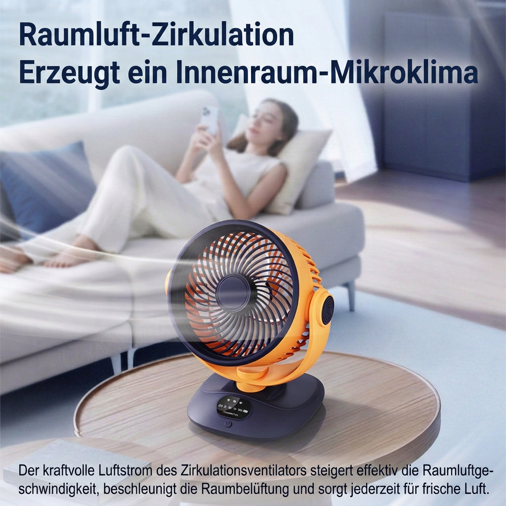 Ventilateur de bureau USB, ventilateur de table oscillant rechargeable avec 3 vitesses, ventilateur portable silencieux pour la maison, le bureau et la chambre à coucher