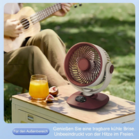 Ventilateur de bureau USB, ventilateur de table oscillant rechargeable avec 3 vitesses, ventilateur portable silencieux pour la maison, le bureau et la chambre à coucher