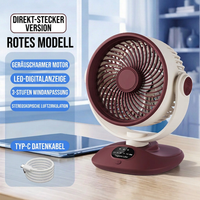 Ventilateur de bureau USB, ventilateur de table oscillant rechargeable avec 3 vitesses, ventilateur portable silencieux pour la maison, le bureau et la chambre à coucher