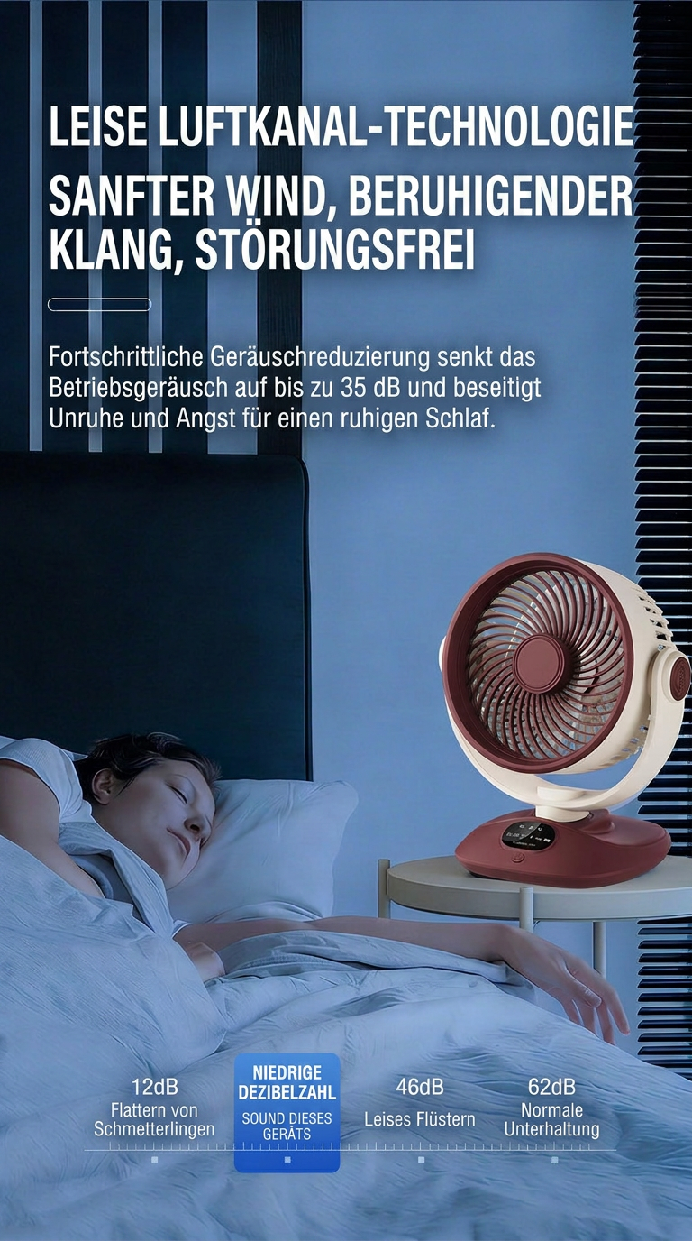 Ventilateur de bureau USB, ventilateur de table oscillant rechargeable avec 3 vitesses, ventilateur portable silencieux pour la maison, le bureau et la chambre à coucher