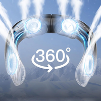 Ventilador de cuello USB, ventilador turbo portátil sin aspas con 3 velocidades, ventilador de cuello recargable para viajes, deporte y uso diario.