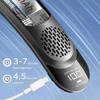 Ventilador de cuello USB, ventilador turbo portátil sin aspas con 3 velocidades, ventilador de cuello recargable para viajes, deporte y uso diario.