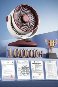 Ventilateur de bureau USB, ventilateur de table oscillant rechargeable avec 3 vitesses, ventilateur portable silencieux pour la maison, le bureau et la chambre à coucher