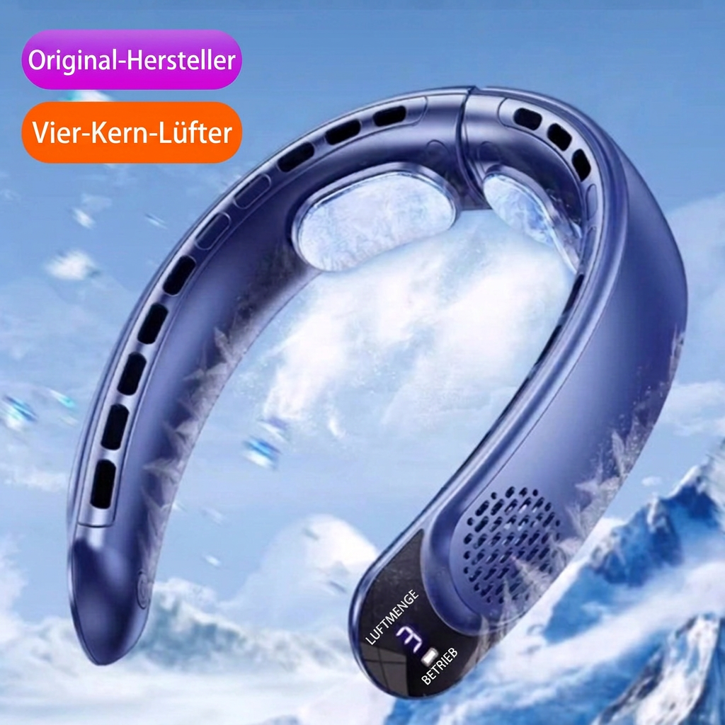 Ventilador de cuello USB, ventilador turbo portátil sin aspas con 3 velocidades, ventilador de cuello recargable para viajes, deporte y uso diario.
