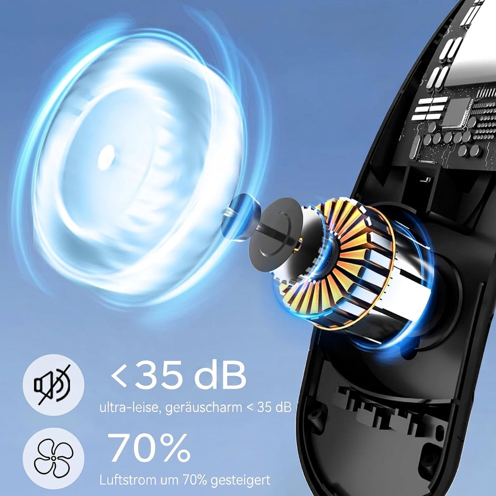 Ventilador de cuello USB, ventilador turbo portátil sin aspas con 3 velocidades, ventilador de cuello recargable para viajes, deporte y uso diario.