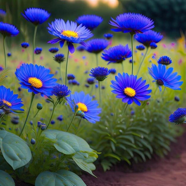 Non-gmo dark blau aster samen for home gardening