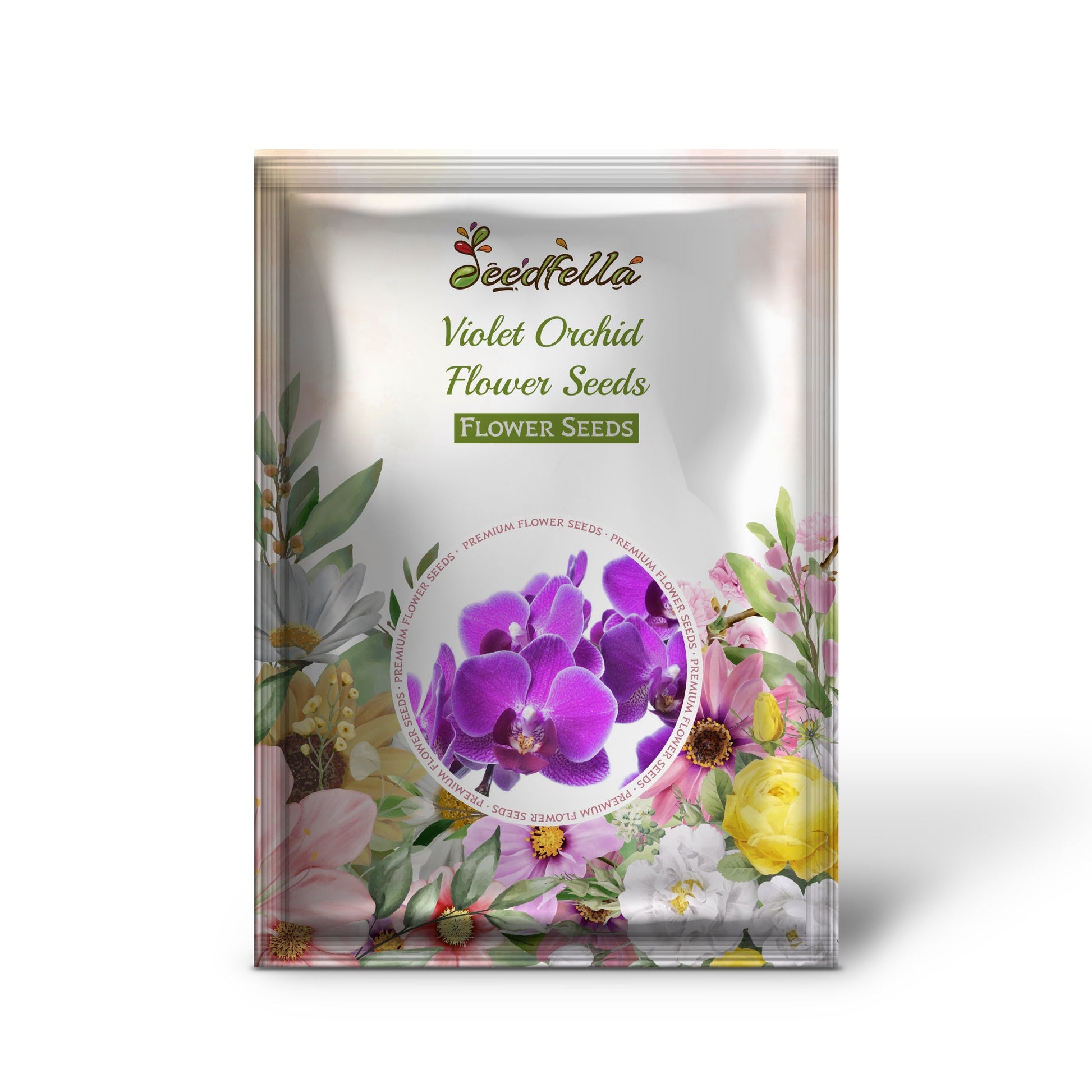 Vibrant violet orchid blooms in garten