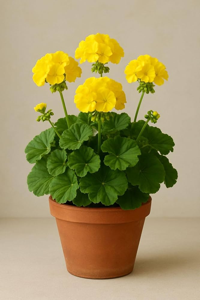 Anpflanzung gelb geranium samen in garten beds