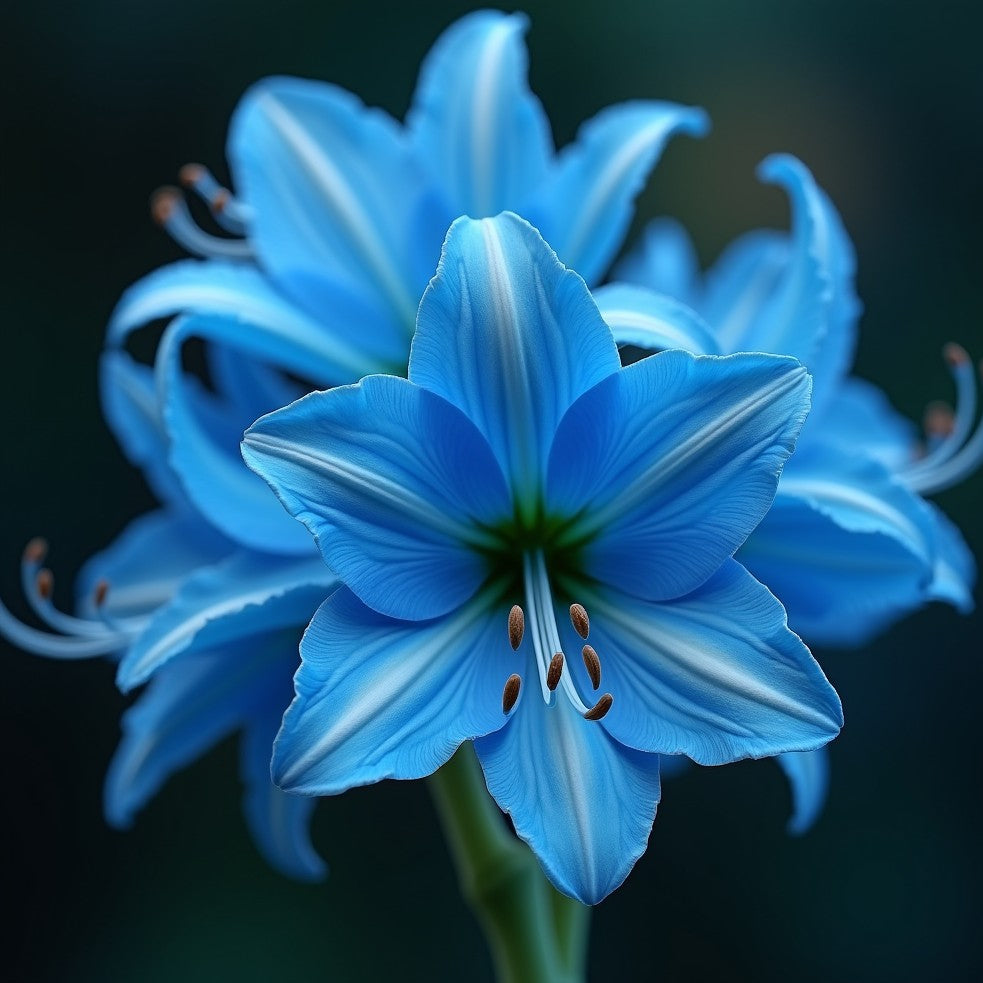 Potted blau amaryllis pflanzen