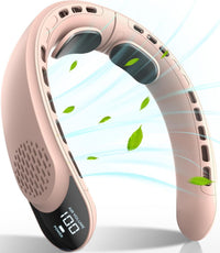 Ventilador de cuello USB, ventilador turbo portátil sin aspas con 3 velocidades, ventilador de cuello recargable para viajes, deporte y uso diario.