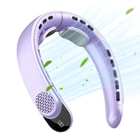 Ventilador de cuello USB, ventilador turbo portátil sin aspas con 3 velocidades, ventilador de cuello recargable para viajes, deporte y uso diario.